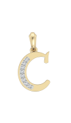 Gold Alphabet C charm
